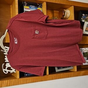 Women's Carhartt t shirt. Maroon, xxl.